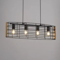 Pendelleuchte,modern schwarz, 4-flammig