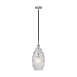 Pendelleuchte, ovales Glas, transparent, dekorative Lichtquelle, modern