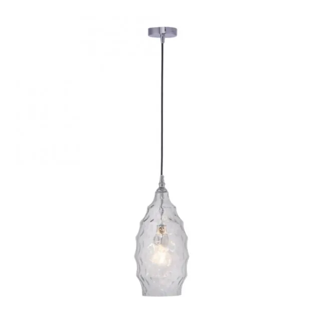 Pendelleuchte, ovales Glas, transparent, dekorative Lichtquelle, modern
