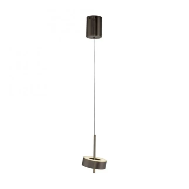 Pendelleuchte Q-ROTATE 1 flammig dunkel metall braun höhenverstellbar