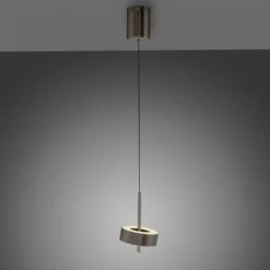 Pendelleuchte Q-ROTATE 1 flammig dunkel metall braun höhenverstellbar