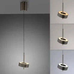 Pendelleuchte Q-ROTATE 1 flammig dunkel metall braun höhenverstellbar