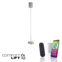 Pendelleuchte Q-ROTATE 1 flammig aluminium höhenverstellbar Smart Home