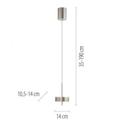 Pendelleuchte Q-ROTATE 1 flammig aluminium höhenverstellbar Smart Home