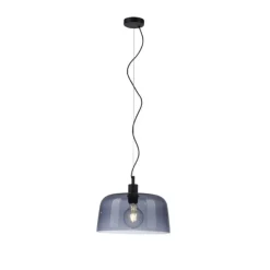 Pendelleuchte, rauchfarbenes Glas, stillvolle Optik