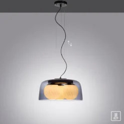 Pendelleuchte rauchfarben, stillvolle Optik