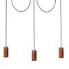 Pendelleuchte, rostfarben, E27, Industrial Stil, 2 flg., flexibel einstellbar