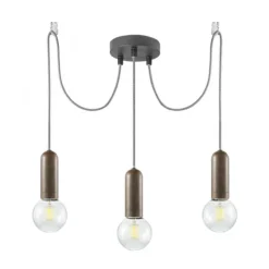 Pendelleuchte, rostfarben, E27, Industrial Stil, 2 flg., flexibel einstellbar