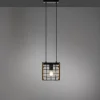 Pendelleuchte schwarz Industrial Style Holz Metall