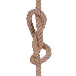 Pendelleuchte, schwarz, Seil-Leuchte, Vintage-Stil, maritim angehaucht