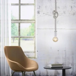 Pendelleuchte, Seil-Leuchte, maritimes Design mit Tau