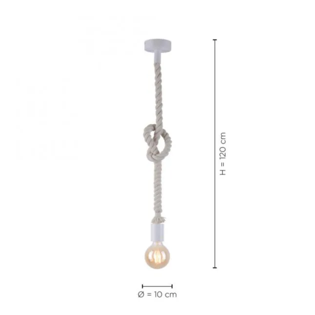 Pendelleuchte, Seil-Leuchte, maritimes Design mit Tau
