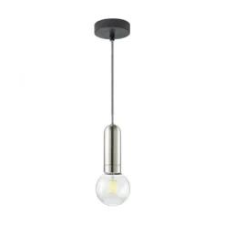 Pendelleuchte, stahlfarben, E27 Fassung, Industrial Stil, modern, Vintage