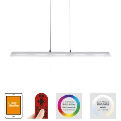 Pendelleuchte stahl, 5 x LED-Board