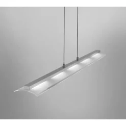 Pendelleuchte stahl, 5 x LED-Board
