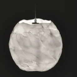 Pendelleuchte, weiß, Kunststoffschirm, E27, Ø 31,5 cm, blendfrei