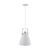 Pendelleuchte, weiß lackiert, Industrial-Stil, E27 Fassung, modern, rund