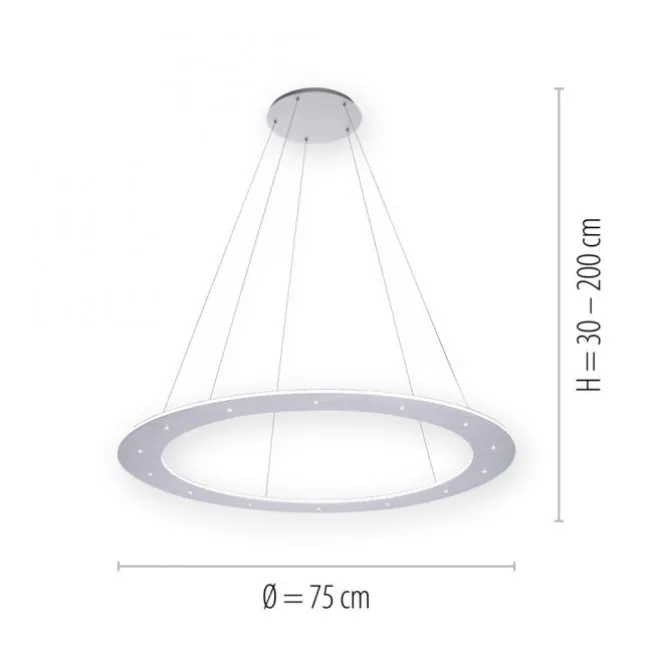 PURE Cosmo LED-Pendelleuchte, kreisrund, Lichtfarbensteuerung, dimmbar