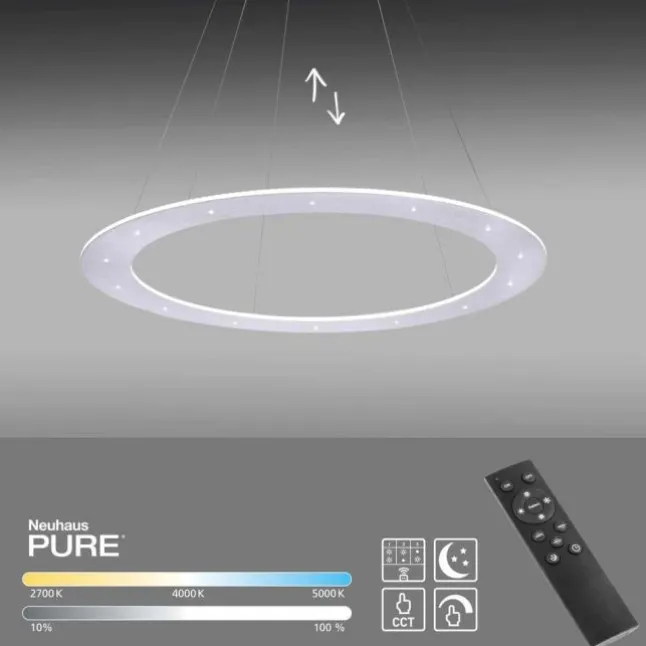 PURE Cosmo LED-Pendelleuchte, kreisrund, Lichtfarbensteuerung, dimmbar