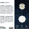 PURE Gemin LED-Deckenleuchte, puristisches Design, gebürstet, Aluminium