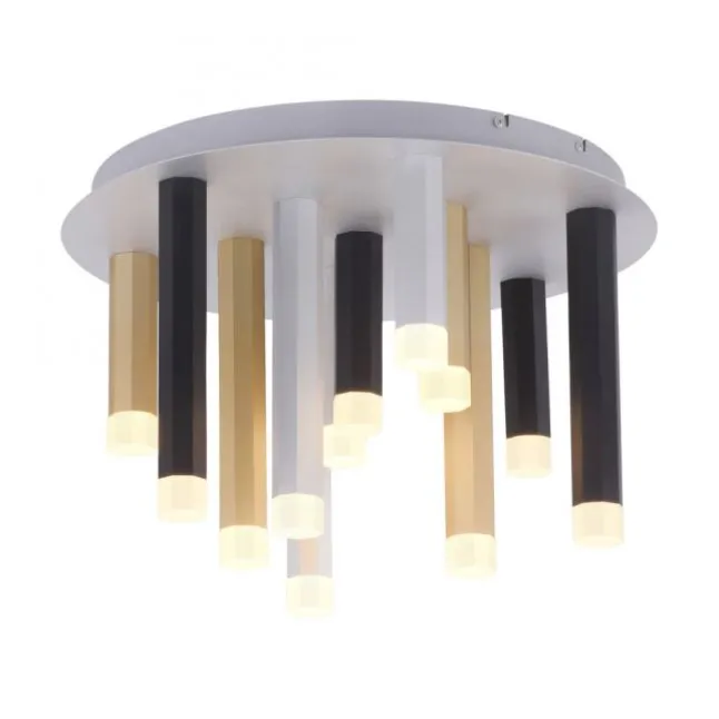 PURE Gemin LED-Deckenleuchte, puristisches Design, gebürstet, Aluminium