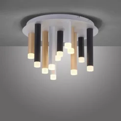 PURE Gemin LED-Deckenleuchte, puristisches Design, gebürstet, Aluminium