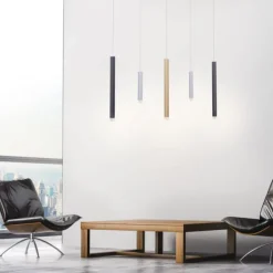 PURE Gemin LED-Pendelleuchte, Aluminium, gebürstet, höhenverstellbar
