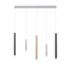 PURE Gemin LED-Pendelleuchte, Aluminium, gebürstet, höhenverstellbar