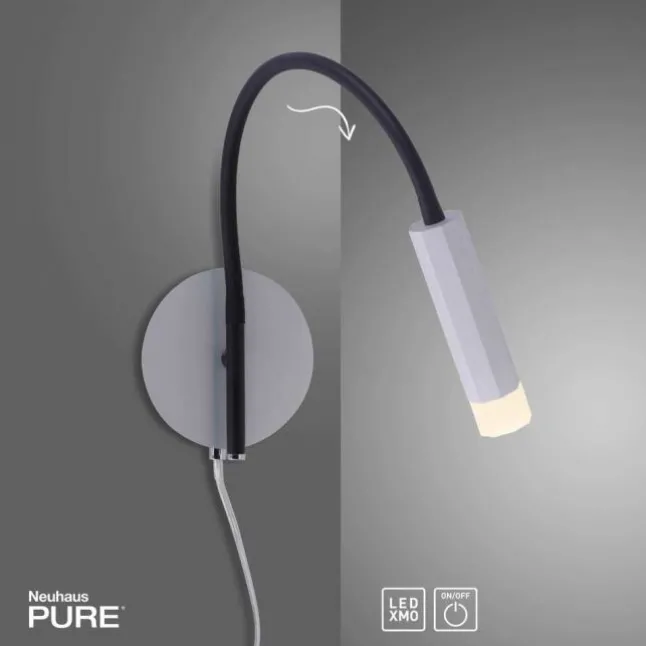PURE Gemin LED-Wandleuchte, puristisches Design, warmweißes Licht