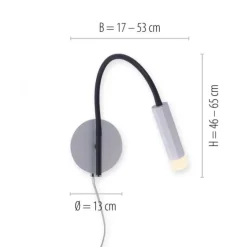 PURE Gemin LED-Wandleuchte, puristisches Design, warmweißes Licht