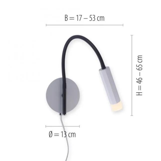 PURE Gemin LED-Wandleuchte, puristisches Design, warmweißes Licht