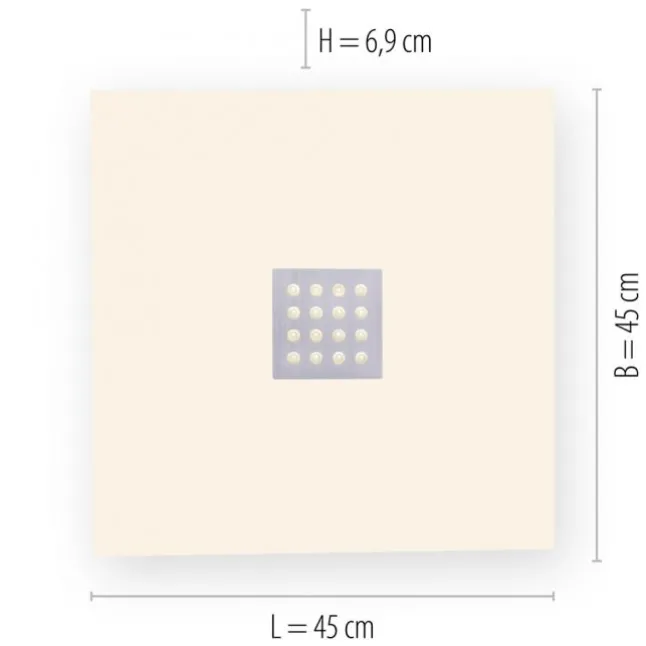 PURE Neo LED-Multifunktionspanel, 45x45cm, Lichtfarbsteuerung, Fernbedienung