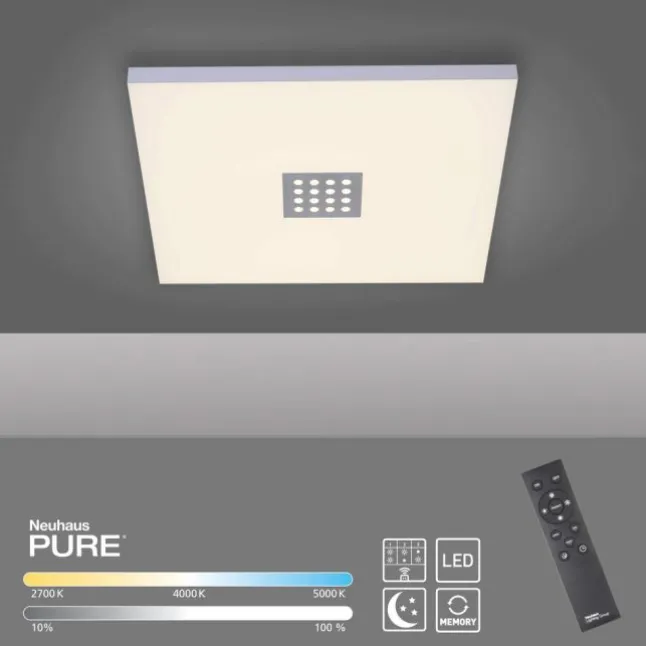PURE Neo LED-Multifunktionspanel, 45x45cm, Lichtfarbsteuerung, Fernbedienung