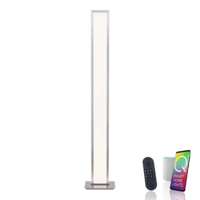 Q-ROSA LED-Stehleuchte Smart-Home, Lichtfarbsteuerung inkl. Fernbedienung, Dimmbar, Memoryfunktion