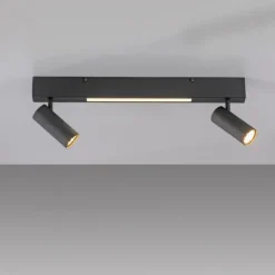 Schöner Wohnen-Kollektion Deckenleuchte DANTE, schwarz, 2-flammig, Serienschalter, Memoryfunktion