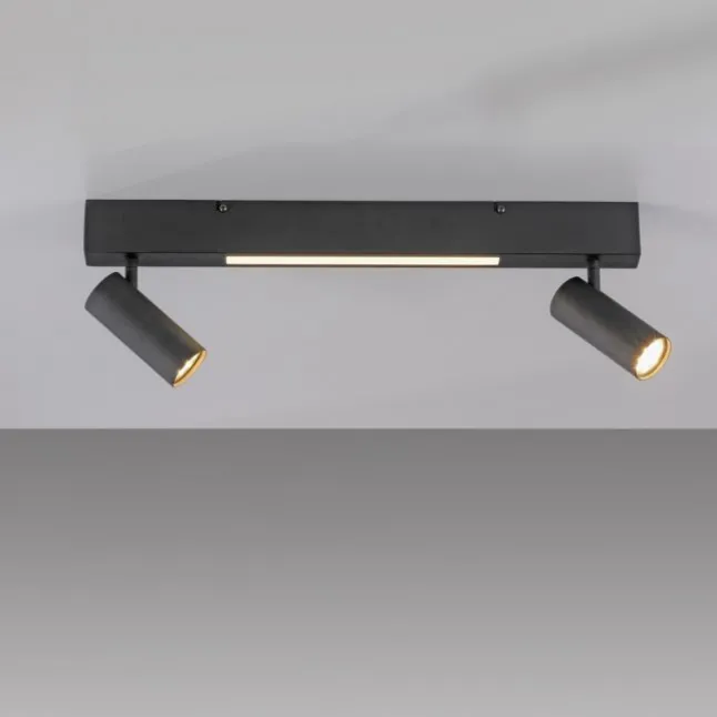 Schöner Wohnen-Kollektion Deckenleuchte DANTE, schwarz, 2-flammig, Serienschalter, Memoryfunktion