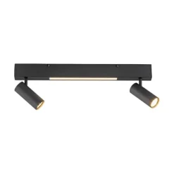 Schöner Wohnen-Kollektion Deckenleuchte DANTE, schwarz, 2-flammig, Serienschalter, Memoryfunktion