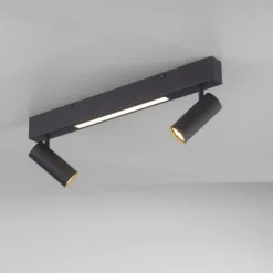 Schöner Wohnen-Kollektion Deckenleuchte DANTE, schwarz, 2-flammig, Serienschalter, Memoryfunktion