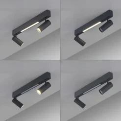 Schöner Wohnen-Kollektion Deckenleuchte DANTE, schwarz, 2-flammig, Serienschalter, Memoryfunktion