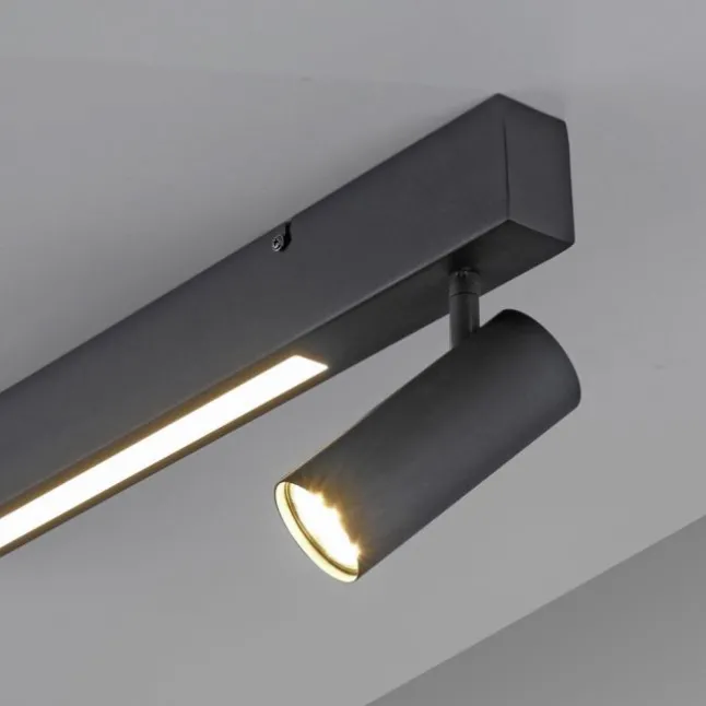 Schöner Wohnen-Kollektion Deckenleuchte DANTE, schwarz, 3-flammig, Serienschalter, Memoryfunktion