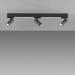 Schöner Wohnen-Kollektion Deckenleuchte DANTE, schwarz, 3-flammig, Serienschalter, Memoryfunktion