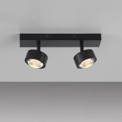 Schöner Wohnen-Kollektion Deckenleuchte Strahler KULU, schwarz, 2-flammig, dreh- und schwenkbar