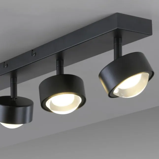 Schöner Wohnen-Kollektion Deckenleuchte KULU, schwarz, 4-flammig, dreh- und schwenkbar