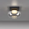 Schöner Wohnen-Kollektion Deckenleuchte SIA schwarz, Rauchglas, dimmbar, Memory