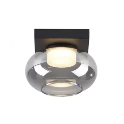 Schöner Wohnen-Kollektion Deckenleuchte SIA schwarz, Rauchglas, dimmbar, Memory