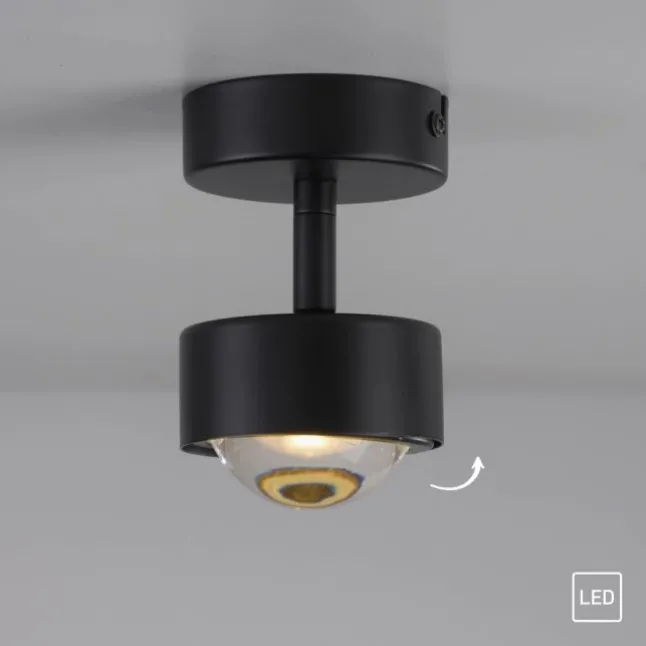 Schöner Wohnen-Kollektion Deckenleuchte Strahler KULU, schwarz, 1-Flammig, dreh- und schwenkbar