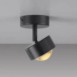 Schöner Wohnen-Kollektion Deckenleuchte Strahler KULU, schwarz, 1-Flammig, dreh- und schwenkbar