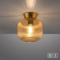 Schöner Wohnen-Kollektion Deckenleuchte NAMI, amber, E27 LED geeignet