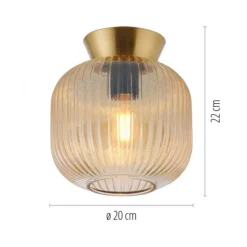 Schöner Wohnen-Kollektion Deckenleuchte NAMI, amber, E27 LED geeignet