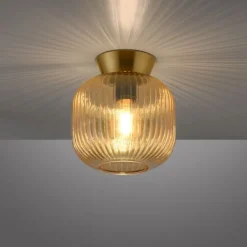Schöner Wohnen-Kollektion Deckenleuchte NAMI, amber, E27 LED geeignet